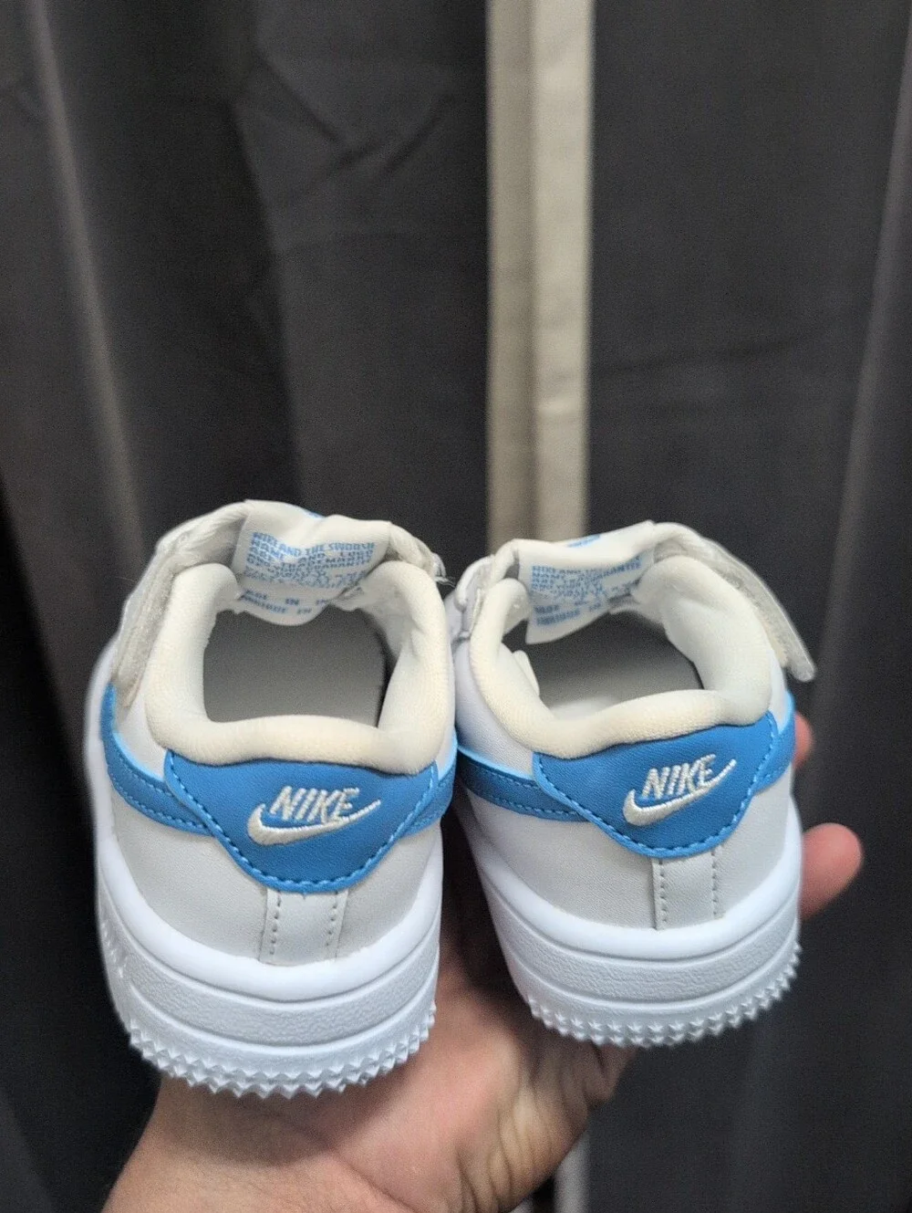 Kids Nike Force 1 Low EasyOn White/ Blue Beyond Size 6C